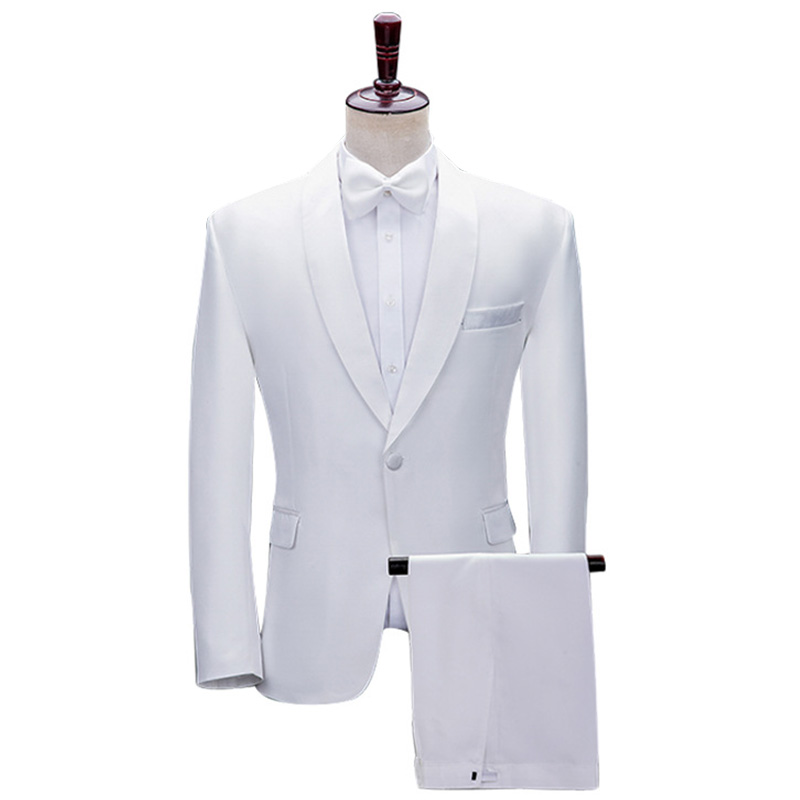White Clasic Suit Handsome and Fashionable Business Men, Groom's Wear
